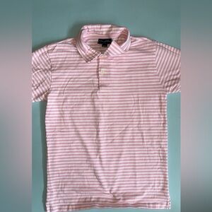 Oscar de la Renta Striped Pink and White Polo